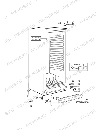 Взрыв-схема холодильника Arthur Martin AR8294C - Схема узла C10 Cabinet